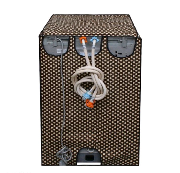 DREAM CURE Portable Washing Machine Brown Color Printed   PVC Cover,Top Load Waher Dryer Cover Water Proof ,  Full Automatic /Wheel Washing Machine Cover For 6 Kg Cover -  Brown